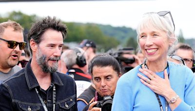 Keanu Reeves and girlfriend Alexandra Grant at MotoGP Grand Prix