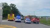 Crash involving school bus blocks Canfield road