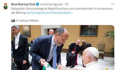 El Racing se pone en manos del Papa