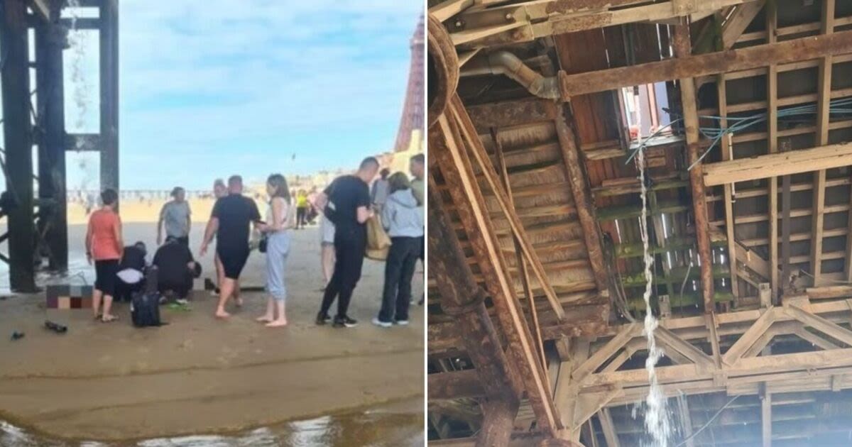 Horror as woman plunges through hole in seaside town's pier