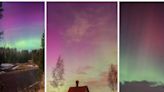 Asombrosas auroras boreales iluminan la oscuridad en Rusia