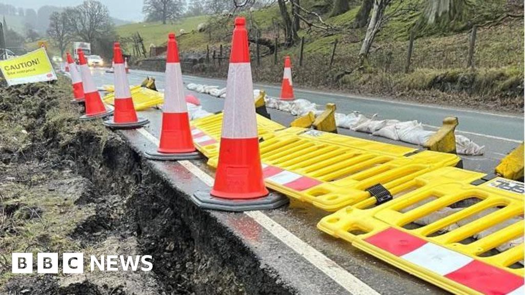 A59 landslip repair cost nears £2m as council extends working hours