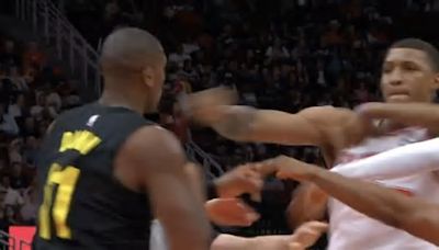 Lamentable pelea entre Jabari Smith y Kris Dunn en el Houston Rockets vs. Utah Jazz