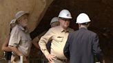 Alberto de Mónaco visita los yacimientos de Atapuerca