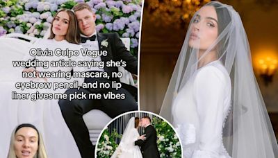 Olivia Culpo claps back at wedding makeup criticism after husband Christian McCaffrey defends her dress