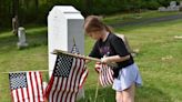 Students place flags on Blandford graves, hear from veteran - The Reminder