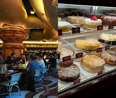 I'm a Brit who went to the Cheesecake Factory for the 1st time. The portion sizes blew me away, but I couldn't decide if the decor was opulent or tacky.