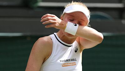 Harriet Dart before knocking No1 out of Wimbledon