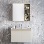 衛浴鋁合金浴室櫃現代簡約陶瓷一體盆洗手盆太空鋁組合衛生間--三姨小屋