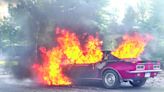 Classic car destroyed by fire