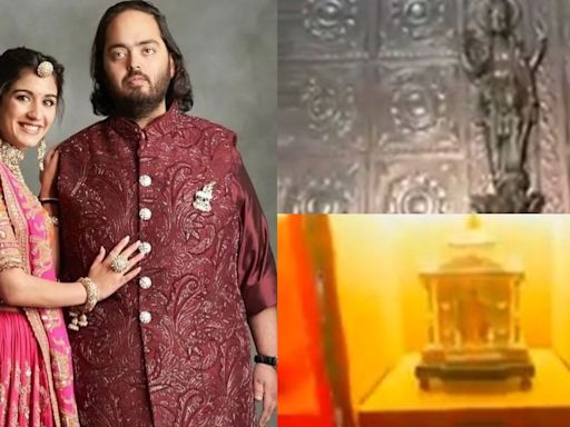 Anant Ambani-Radhika Merchant’s extravagant wedding invitation has gold idols with a silver temple. Watch video