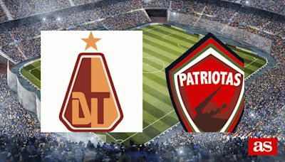 Tolima vs Patriotas: estadísticas previas y datos en directo | Liga BetPlay I 2024