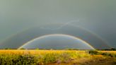 Lightning strikes double rainbow in 'once in a lifetime' snap