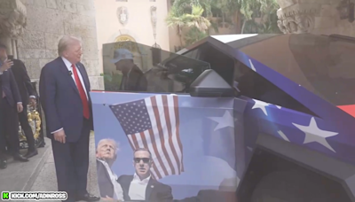 Adin Ross ‘gifts’ Trump a Rolex and Cybertruck wrapped in rally shooting photo during unhinged livestream