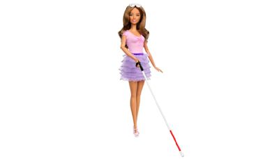 First blind Barbie doll released, with tactile features and a cane