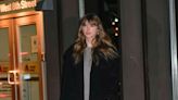 Taylor Swift Steps Out in a Cozy Cashmere Dress