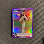 Mike Clevinger topps chrome purple ref 紫亮平行金屬卡