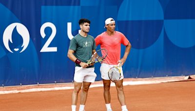Nadal y Alcaraz, juntos en su primer entrenamiento de dobles