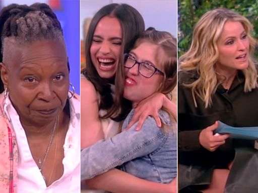 Whoopi Goldberg cried on 'The View' as Sofia Carson surprised cancer patient