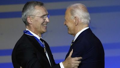 Biden presents NATO chief with Presidential Medal of Freedom