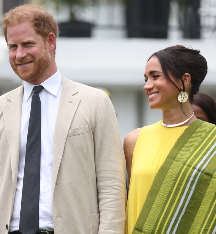 Royal Fashion Roundup: Meghan Markle’s Yellow Rewear, Queen Camilla’s Peacock Dress & Prince William’s Army Fatigues