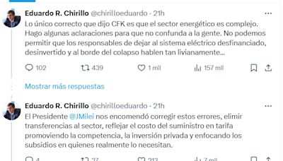 El secretario de Energía también le contestó a Cristina Kirchner: "Dejaron el sistema eléctrico al borde del colapso"