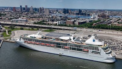 Cruise ships set sail out of Baltimore for the first time since bridge collapse