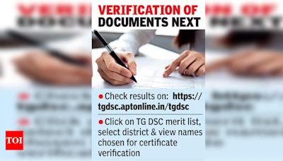 DSC-2024 Results Released: 11,062 Teaching Posts to be Filled | Hyderabad News - Times of India