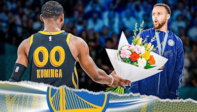 Warriors' Jonathan Kuminga reacts to Steph Curry's Olympic explosion