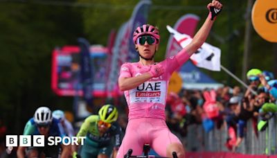 Giro d'Italia: Tadej Pogacar extends lead with stage eight victory