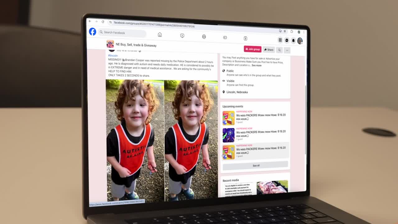 Facebook 'missing child' scam designed to pull at your heartstrings