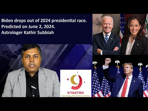 Biden drops out of 2024 presidential race predicted using Vedic Astrology on June 2, 2024