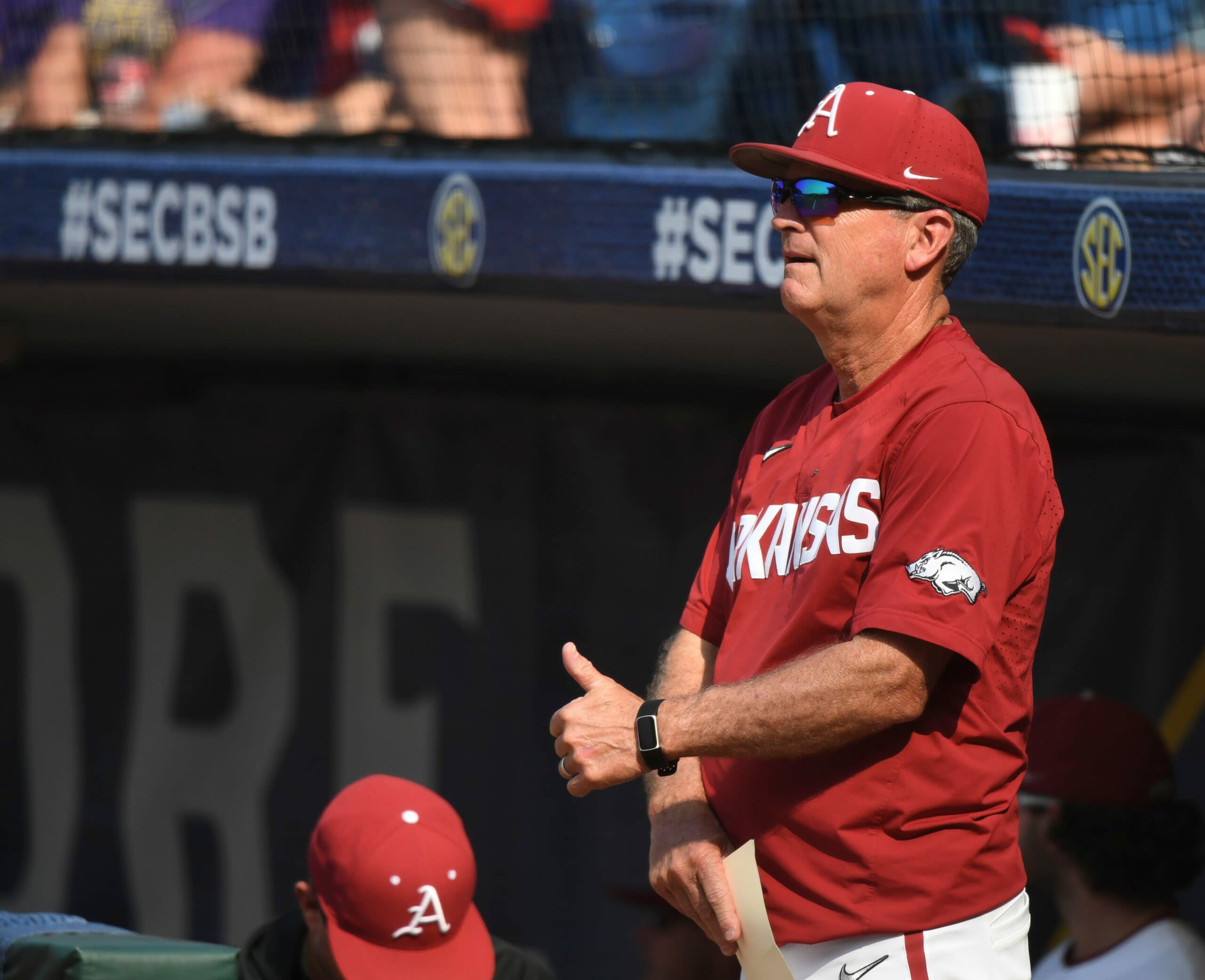 How far did Arkansas fall in new USA TODAY Sports baseball coaches poll?