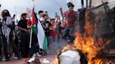 US flags burnt amid ‘Allahu Akbar’ chants: Israel PM Benjamin Netanyahu’s speech sparks massive protest in Washington | Today News