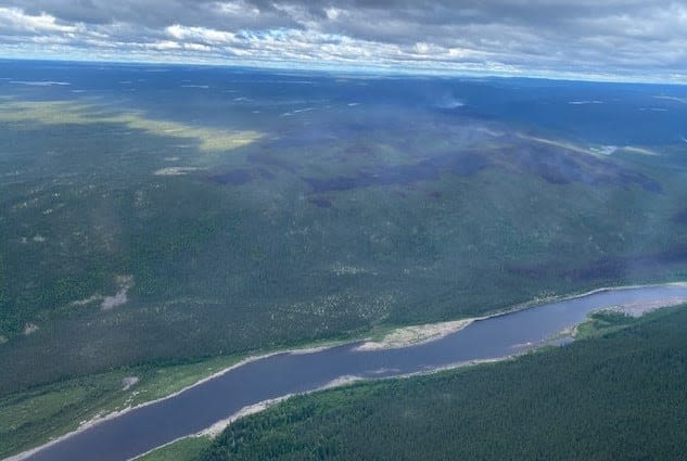 With little rain in forecast, industrial sprinklers and a fire break are helping Churchill Falls