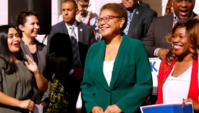 L.A. Mayor Karen Bass launches her reelection bid, saying, 'We cannot afford to stop our momentum'