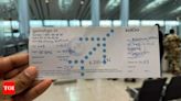 'Going back to the Stone Age ... ': IndiGo issues handwritten boarding passes to fliers at Hyderabad airport amid Microsoft outage | Hyderabad News - Times of India