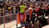 Red carpet arrival: Iowa women arrive at Rocket Mortgage FieldHouse in Cleveland for NCAA championship game