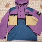 韓版THE NORTH FACE STEEP ANORAK JACKET 拼接紫 防潑水 防風 防雨 衝鋒衣 外套 S號