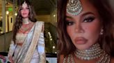 Khloe Kardashian is ‘keeping up’ with Indian tradition in white-gold Manish Malhotra saree