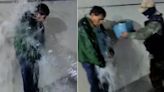 Comerciantes en Arequipa capturan y bañan con agua fría a un presunto ladrón (VIDEO)