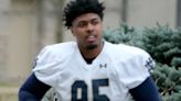 Notre Dame football scrimmages without defensive lineman Tyson Ford as he weighs his options