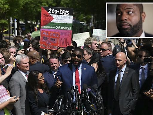 Florida Rep. Byron Donalds shrugs off anti-Israel heckler who called him a ‘race-traitor’ at GWU encampment