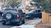 Two arrested after standoff, patrol cars hit