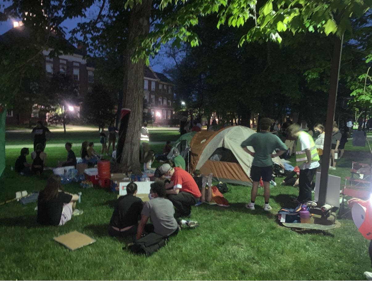 Student group at Miami University sets up encampment to protest Israel-Hamas war in Gaza