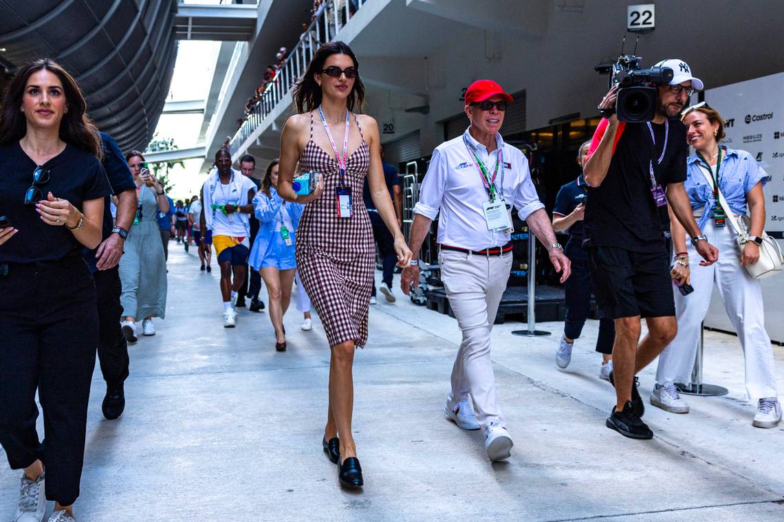 Kendall Jenner in Miami: Reality star checked out a new resto, then hit the race track