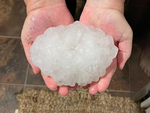 Hail the size of melons! See the giant that pelted the Lone Star State