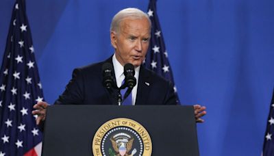 Biden mixes Harris with Trump, insists he is staying in the presidential race