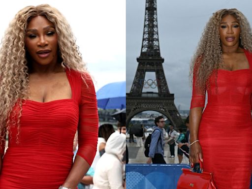 Serena Williams Goes Fiery-red in Body-con Dress With Sheer Details for 2024 Paris Olympics Opening Ceremony