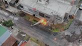 La impactante imagen de la explosión de un caño de gas en San Martín desde el drone de TN